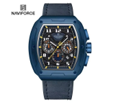 NAVIFORCE Mens Sport Chronograph Watch Tonneau Blue NF8053 Image