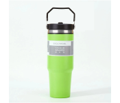 890ML Stainless Steel Thermos Cup with Straw Keep Image