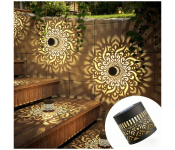Solar Mandala Wall Light 7Color Changing LED Weatherproof Image