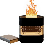 Simulated Flame Raindrop Air Humidifier 2in1 Cool Mist Image