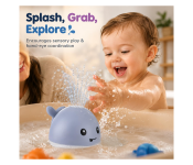 Light Up Whale Bath Toy Swimming Sprinkler Bath Image