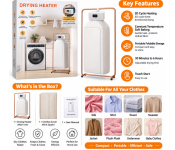 Portable Electric Clothes Dryer with Heater Compact Indoor Image