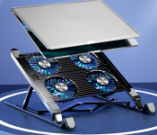 Aluminum Alloy Adjustable Folding Laptop Cooling Stand with Image