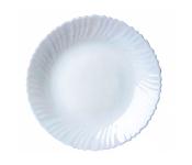 Royalford RF4527 7.5-inch Opal Ware Spin Dessert Plate - White