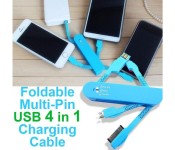 Pocket Knife Style 3-in-1 USB Data Charging Cable for all Devices PKS98 Multicolor