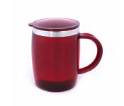Royalford RF6154 14 oz Stainless Steel Travel Mug - Red