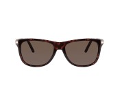 Mont Blanc MB 502S 52E Round Dark Havana Frame & Black Mirrored Sunglasses for Men