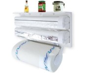 Triple Paper Dispenser Cling Film Wrap, Aluminum Foil and Kitchen Roll EN4127 White  - Similar Product Imag - ID 15470