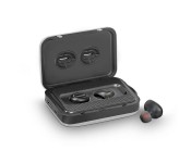 Promate Powerbeat 2-In-1 High Definition Ultra-Light True Wireless Stereo Earbuds with 5000Mah Charging Case, Silver