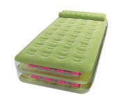 Intex ZX-67716 Inflatable Take Along Single Airbed with Hand Held Electric Pump - Green