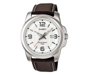 Casio MTP-1314L-7ADF Mens Analog Watch Brown and White