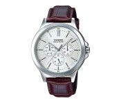 Casio MTP-V300L-7AVDF Mens Analog Watch White and Brown