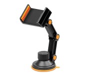 Promate RiseMount Multi-Level Car Mount Holder for Mobile Phone with 360 Degree Rotatable - Orange