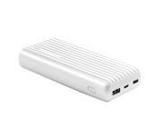 Promate TITAN-20C 20000mAh High-Capacity Power Bank with 3.1A Dual USB Output - White