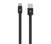Promate LinkMate-U2F Premium Flat Micro-USB Sync & Charge Cable - Black