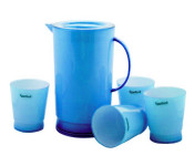 Royalford RF4193 Water Jug with 4 Glasses - Blue