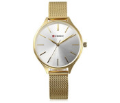 Curren 9024 Stainless Steel Analog Quartz Watch For Women Silver And Gold