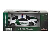 Majorette 211119059047 Dubai Police Highway Patrol Audi R8 1:16 - White