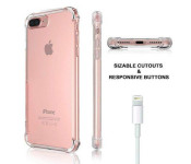 Shockproof Silicone TPU Transparent Back Case For iPhone 7 Plus and 8 Plus SHTC78 Clear