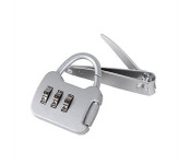 Taqdeer 713B-2 3 Digit Zinc Alloy Resettable Combination Code Locks Password Padlock and a Nail clipper Silver  - Similar Product Imag - ID 27971