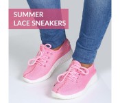 Summer Womens Fashion Lace Shoes EU38 SWFP46 Pink
