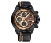 Naviforce 9110 Water Resistant Chronograph Watch for Men Black