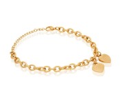 Heart Design Chain Bracelet Gold 32923  - Similar Product Imag - ID 16856