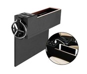 Car Seat Catcher Gap Filler Storage Box, Black