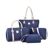 5 Pieces Womens Fashion England Style Tote Bag Set JA125-3 Blue  - Similar Product Imag - ID 20147