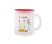 Royalford RF4845 Glass Frosty Mug with Cap - Multicolor