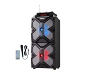 Geepas GMS11112 Rechargeable Portable Speaker with Mic, Black