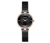 Curren 9031 Stainless Steel Analog Quartz Watch For Women Black