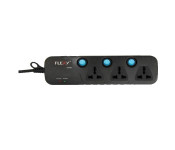 Flexy SX50M3 GB Standerd Plug Extension Cord - Black