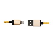 Promate LinkMate-LTF Premium Metallic Lightning Charge Cable - Gold