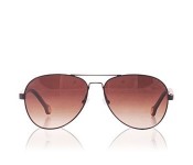 Carolina Herrera SHE070V 0531 Aviator Havana Frame & Degraded Brown Mirrored Sunglasses for Women