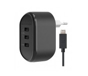 Promate TORNADO-3LT.BLK-UK USB Type-C Home Charger with Cable organizer - Black