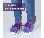Summer Womens Fashion Lace Shoes EU38 SWLV33 Violet