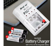 AA & AAA Digital Power Battery Charger with 4 Pieces AA Rechargeable Battery  - Similar Product Imag - ID 24253