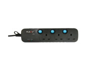 Flexy SX8M3 UK Standerd Plug Extension Cord - Black