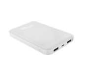 Promate VolTag-10 10000 mAh Compact Portable Charger Power Bank with Dual USB Port, White