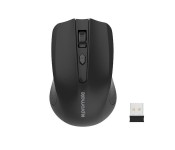 Promate Clix-8 2.4GHz Wireless Ergonomic Optical Mouse, Black