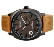 Curren 8139 Leather Strap Stylish Quartz Analog Watch Grey For Unisex 