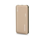 Promate Crown-10QC 10000 mAh Portable Power Bank with 18W USB Type C Charging Port, Gold