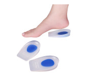Footrite MN7051 2 Pair Advanced Silicone Gel Heel Cushion Large - Blue & Clear