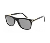 Chopard SCH219 700P Wayfarer Shiny Black & Shiny Rose Gold Frame Sunglasses for Unisex