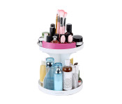 360 Degree Rotating Makeup Organizer Vanity Box - White