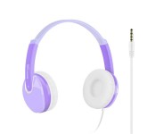 Promate Jamz Kiddie Over-The-Ear Wired Stereo Headset with HD Sound, Purple