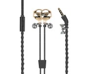 Promate Retro-2 Universal Wristband Style Stereo Earphones, Black