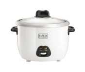 Black and Decker RC1850-B5 1.8 Litre Rice Cooker with Glass Lid - White