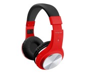 Promate Tango-Bt Foldable On-Ear Wireless Stereo Headset with Built-In Music Controls, Red